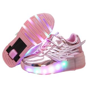 带灯暴走鞋男童女孩单轮四轮双轮爆走成人滑轮鞋有轮子运动儿童鞋