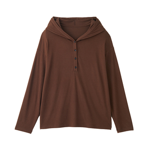 ZzZHANG｜造型出街_秋冬款休闲连帽半开打底衫内搭减龄长袖上衣女