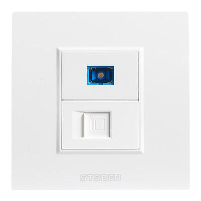 86型暗装光纤超六类屏蔽网线插座