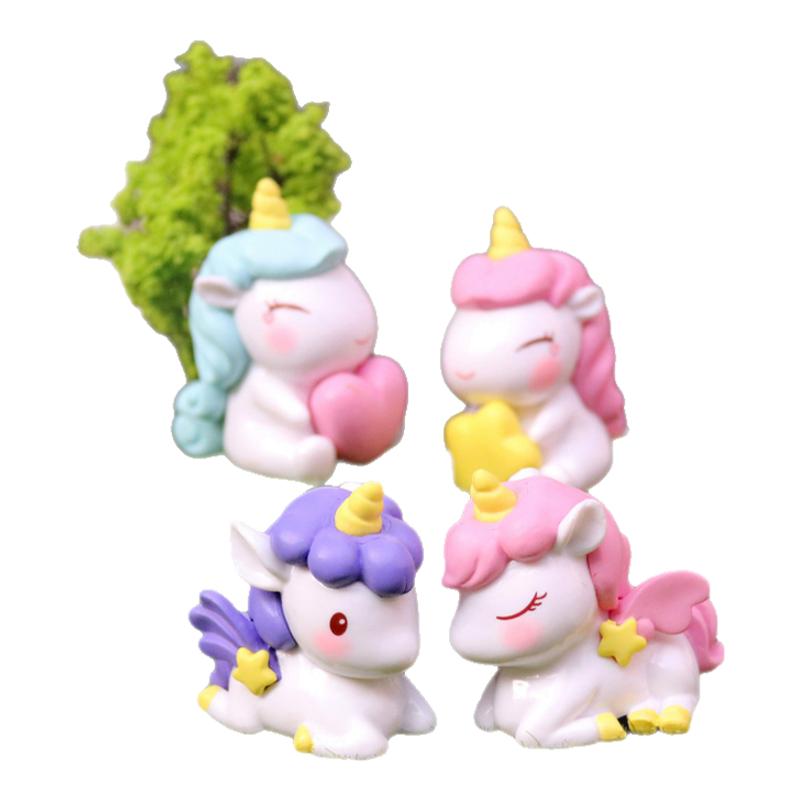 新款梦幻独角兽盲盒可爱小马少女心系列玩偶桌面蛋糕装饰品小摆件