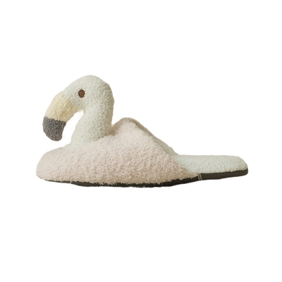 冬季火烈鸟防滑软底毛绒家居拖鞋