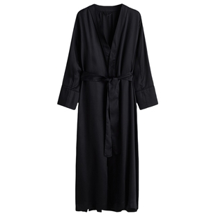 HM女士睡衣春季轻柔舒适缎质睡袍1260334