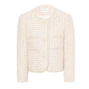 JESSIE小香风短款轻薄拼接鸭绒羽绒服女新款冬季圆领短款外套