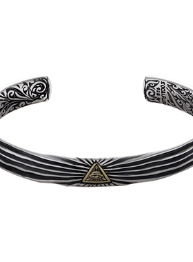 ZOCALO上帝之眼系列纹理手镯银饰