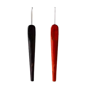 毛线编织手工檀木勾针钩针工具全套钩织勾线针不锈钢钩针勾毛针