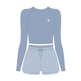 pulassi泳衣女款分体海边度假两件套装长袖防晒泡温泉分体泳衣女