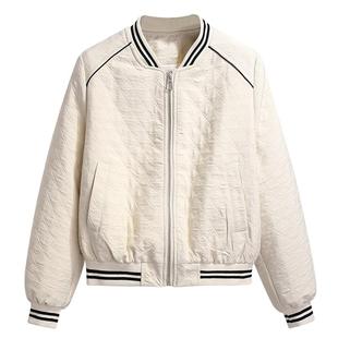 美式高街棒球服外套女爆款2025年早春秋新款休闲宽松初冬夹棉夹克