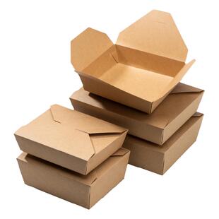 牛皮纸打包盒一次性餐盒商用炸鸡盒子油炸小吃炸串薯条外卖小吃盒