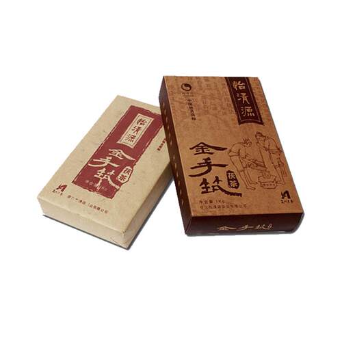 正品2019年怡清源金手筑金花茯砖茶陈年茯茶一级特产黑茶湖南安化