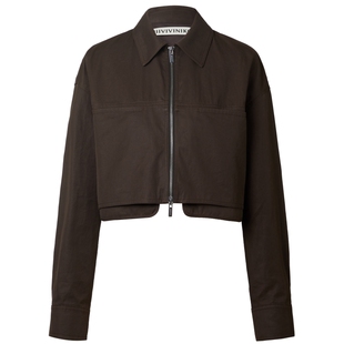 【李兰迪同款】IIIVIVINIKO春季新款简约短箱型时尚夹克外套女