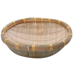 竹编果盘馒头筐竹篮果篮手工零食盘厨房沥水篮子水果盘田园竹制品