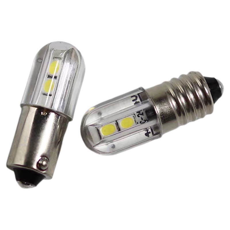 E10螺口E12BA9S卡口LED灯泡指示灯设备信号汽车灯仪表灯6V12V24V