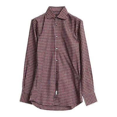 D Squared 男士格纹长袖衬衫棉质休闲商务衬衣银泰百货 301596