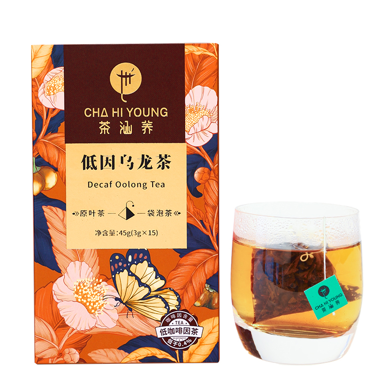 低因乌龙茶茶包蜜桃脱咖啡因花果茶原叶茶叶无糖茶包袋泡冷泡茶