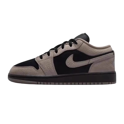Jordan耐克女鞋AJ1摩卡棕黑复古低帮板鞋大童鞋篮球鞋IB7111-005