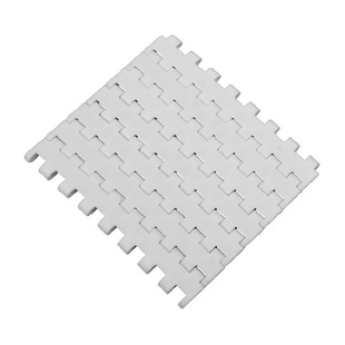 opb塑料网带6100模块式食品级网链平板平格圆孔勺型挡板输送链条