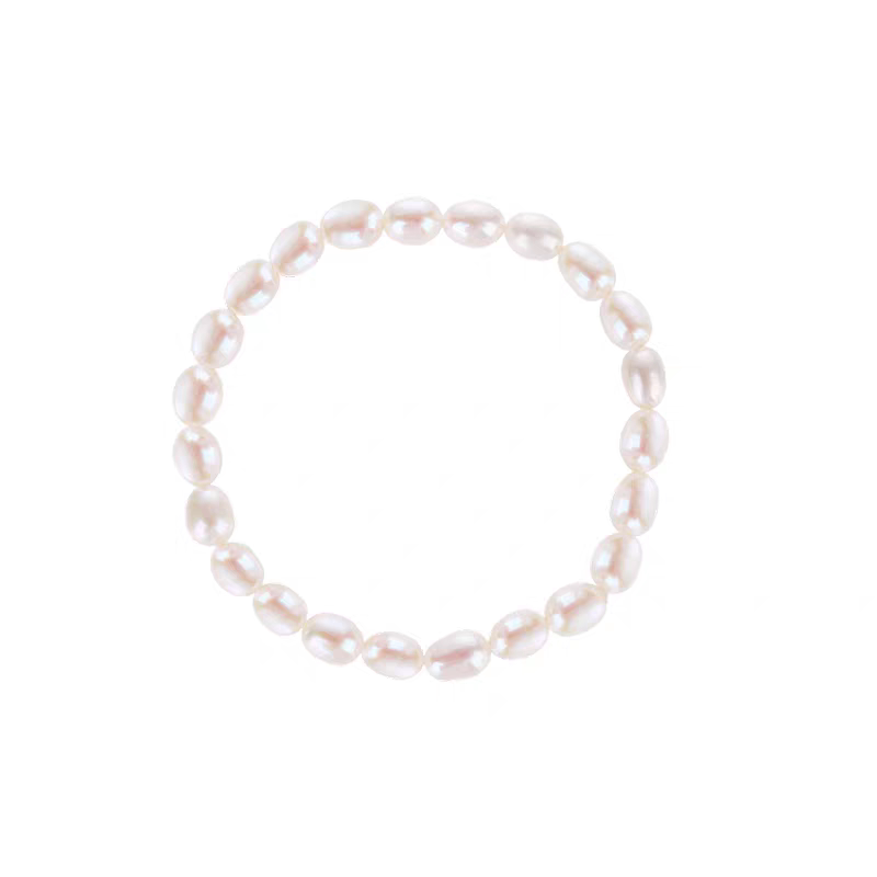 天然淡水珍珠强光手链送女友