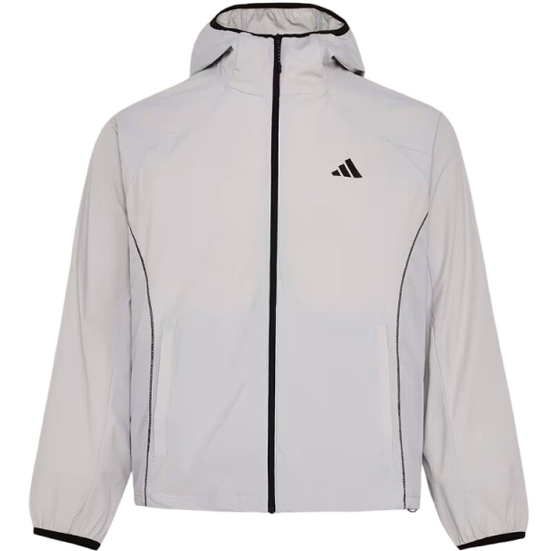 adidas阿迪达斯男子健身运动休闲跑步训练连帽夹克薄外套KY9999