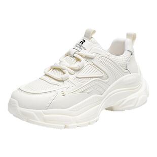 红蜻蜓网面老爹鞋夏季女鞋透气休闲鞋厚底增高运动鞋潮酷