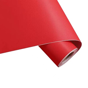 大红色墙纸自粘pvc防水壁纸桌面家具贴纸复古中国风背景即时墙贴