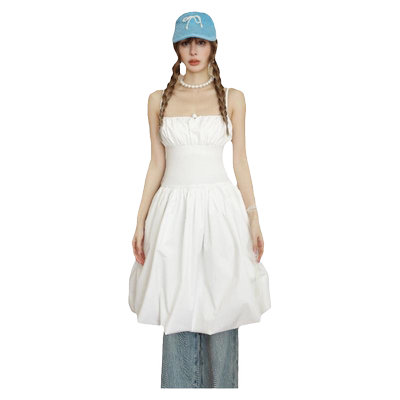 CLOUDSEASON花苞弹力吊带裙