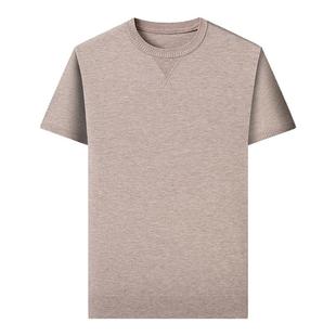 鄂尔多斯市秋冬短袖圆领纯羊毛衫男士中年V领半袖羊绒针织打底衫