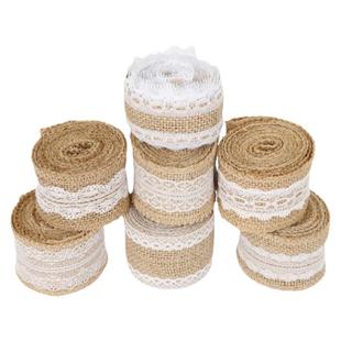 蕾丝麻布花边装饰卷缠瓶子包装材料 diy手工复古婚礼布置带子饰品