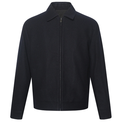 利郎官方绵羊毛夹薄棉毛呢大衣