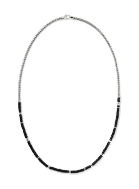 JH黑玛瑙925银项链串珠小众