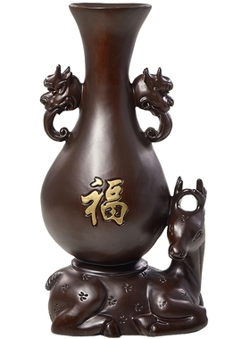 黑檀酒柜花瓶实木中式