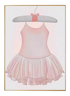 小清新风舞蹈鞋裙子儿童房装饰画