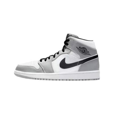 上尚 JJ Air Jordan 1 Mid AJ1烟灰 灰白 篮球鞋 554724-092