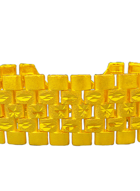 镀黄金男士蛇骨手链宽面手表链