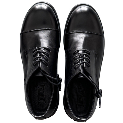 C9818三接头德比鞋是真的帅！J碘三接头厚底真皮马皮德比鞋男