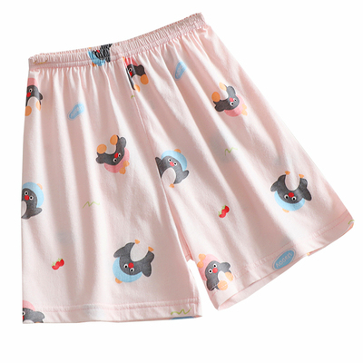 儿童纯棉宽松短睡裤五分裤四分裤