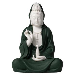 新中式禅意婆娑三圣摆件创意陶瓷观音地藏王释迦摩尼佛桌面装饰品