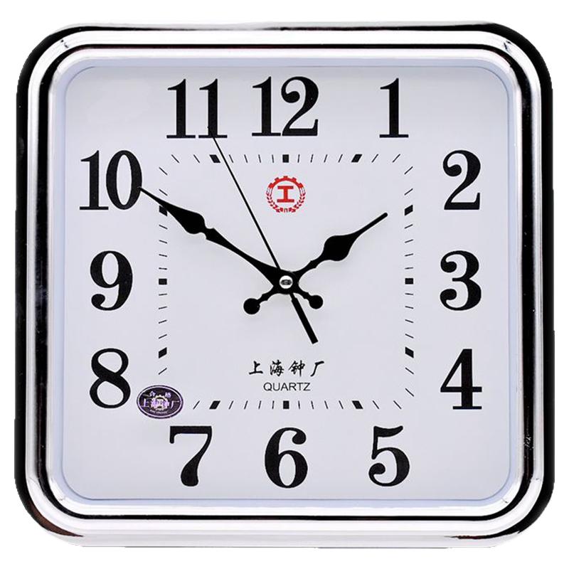 上海静音钟表客厅卧室简约挂钟墙上家庭用时钟电子挂表新品石英钟
