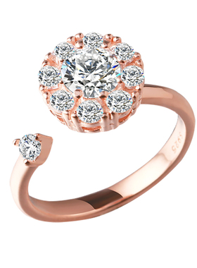 可旋转戒指红同款潮流百搭宝茉