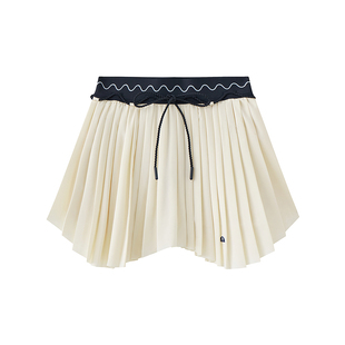 [罗米同款]ellesse小贝壳25秋新品百褶裙带打底裤防走光短裙女