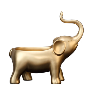 入户放钥匙收纳摆件现代轻奢家居进门鞋柜客厅玄关桌面大象装饰品