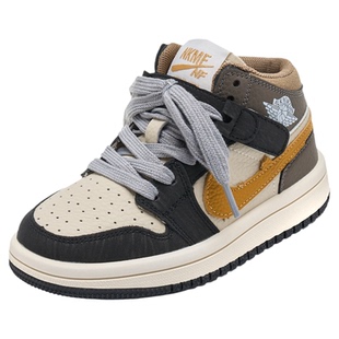 2025新款秋冬女童鞋子运动鞋男童休闲鞋儿童高帮板鞋中大童篮球鞋