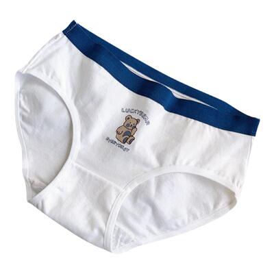 冷酷熊熊！原创少女可爱白色内裤