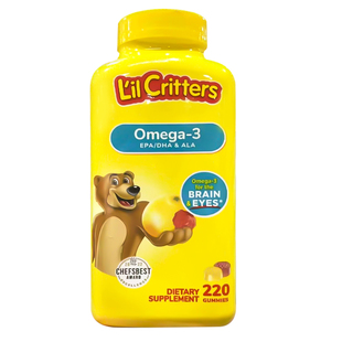 美国直邮丽贵Lil Critters小熊糖儿童多种复合维生素软糖D3钙鱼油