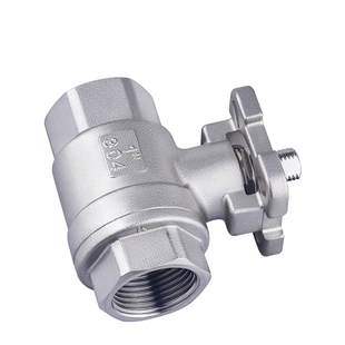 304不锈钢二片式高平台球阀两片式丝口丝扣内螺纹气动球阀4分1寸