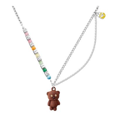 潮色绘小黄人Tim熊项链女