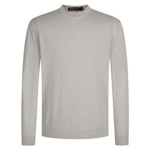 【纯羊毛】Mangano曼加龙秋冬新款圆领毛衣100绵羊毛男针织打底衫