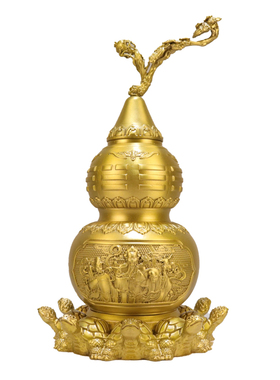 黄铜九龟天医葫芦摆件