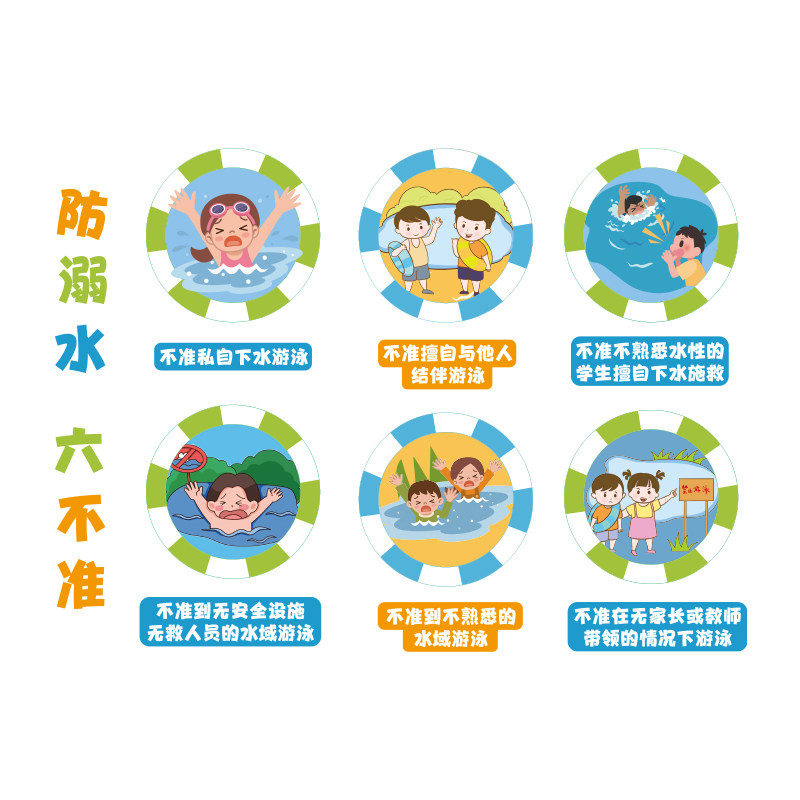 幼儿园防溺水安全教育黑板贴