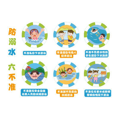 幼儿园环创主题墙面成品预防溺水安全知识教育黑板贴文化宣传海报