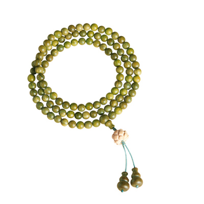 庆祥泰沉水级老绿檀108念珠手串